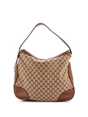 Gucci Bree Hobo Gg Canvas With Leather #270209G11B
